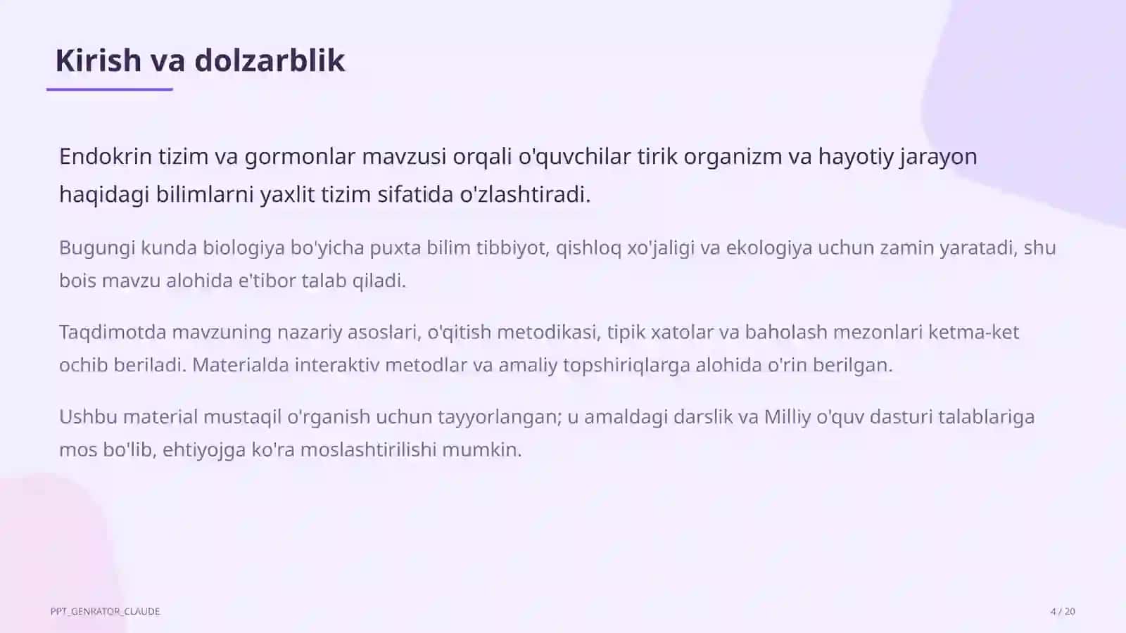 Endokrin tizim va gormonlar (8-sinf) 4