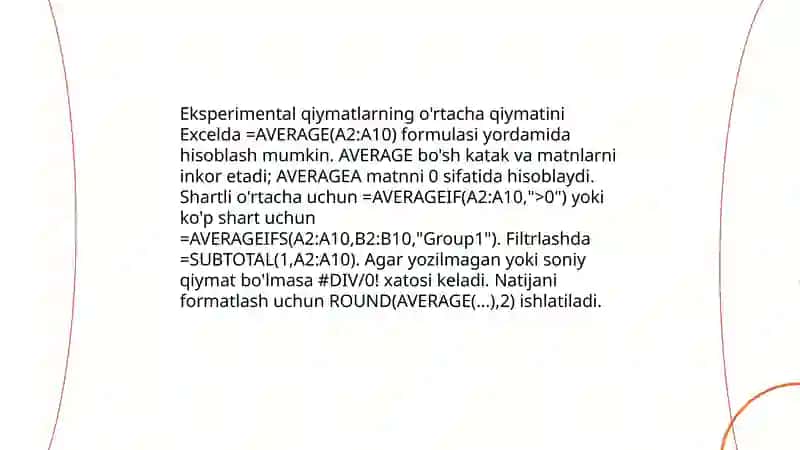 Microsoft Excel jadval muxamriri 4