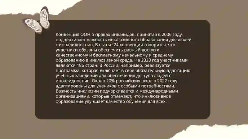 Международные стандарты инклюзивного образования 4