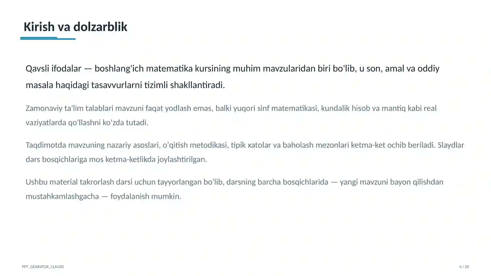 Qavsli ifodalar (2-sinf) 4