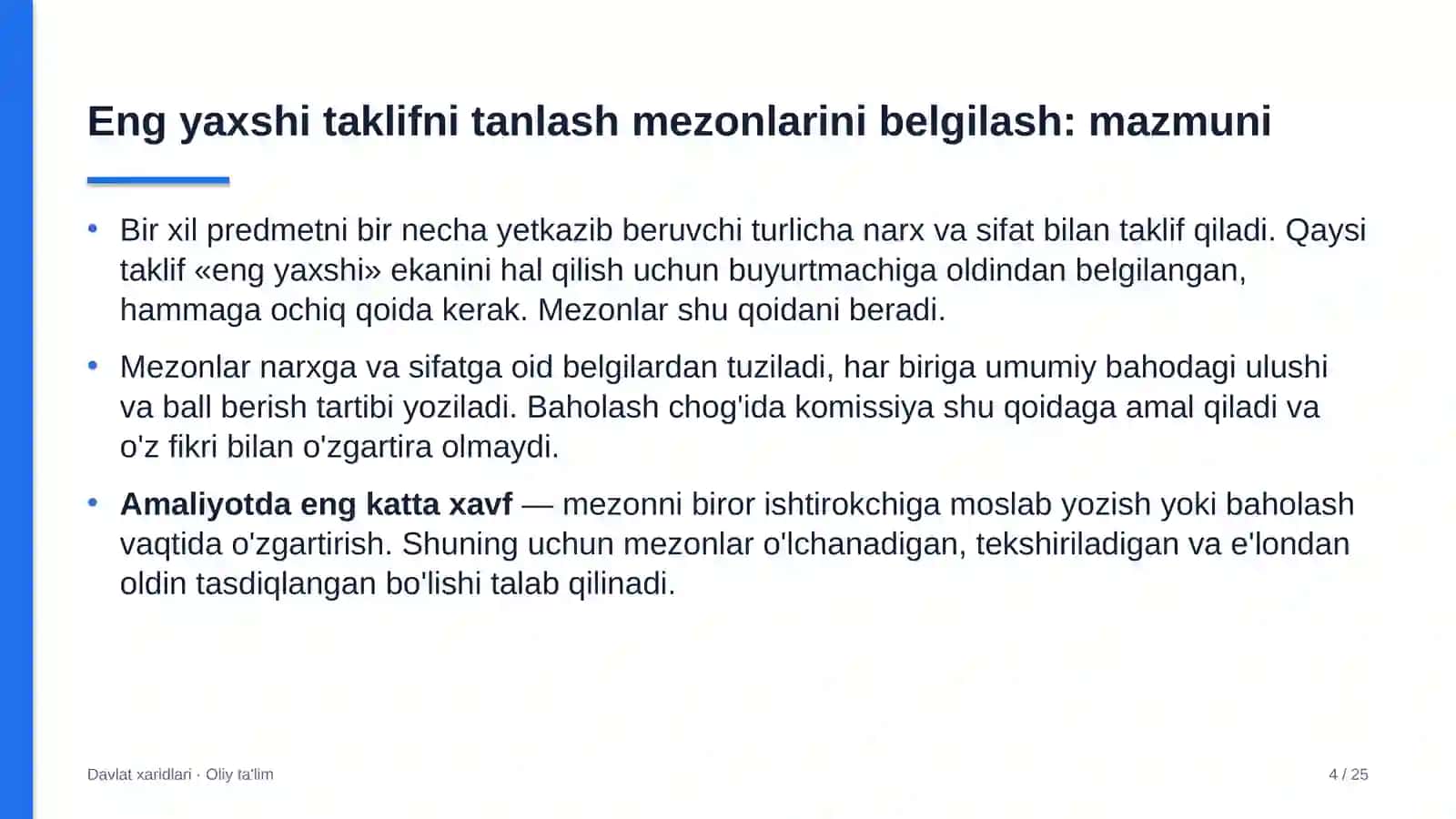 Ko'chatchilik xo'jaliklarida eng yaxshi taklifni tanlash mezonlarini belgilash 4