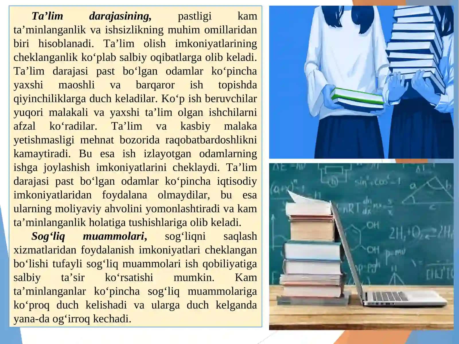 Kam ta’minlanganlik va umumiy ta’minot 4
