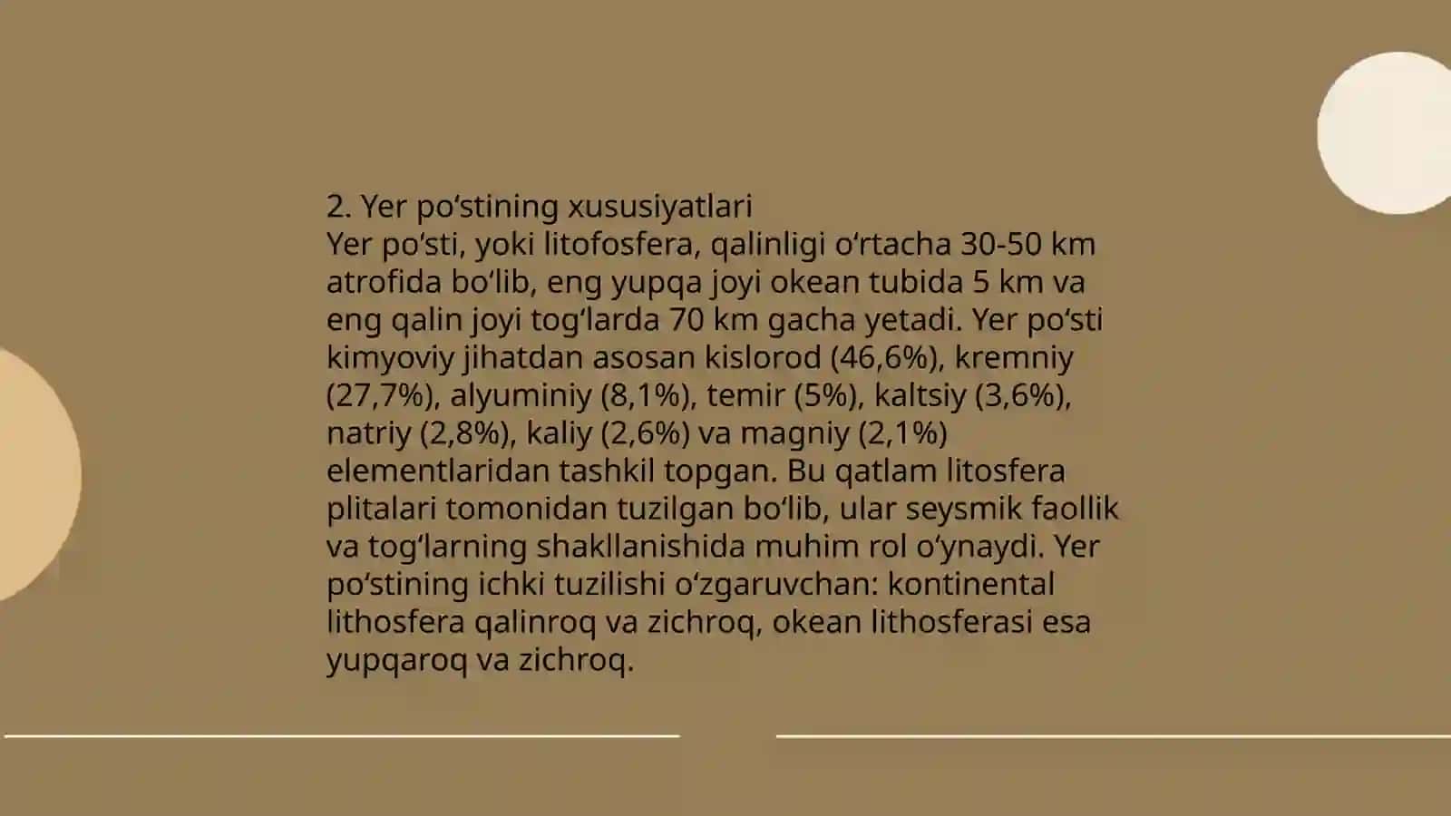 Litosfera tushunchasi va tarkibi 4