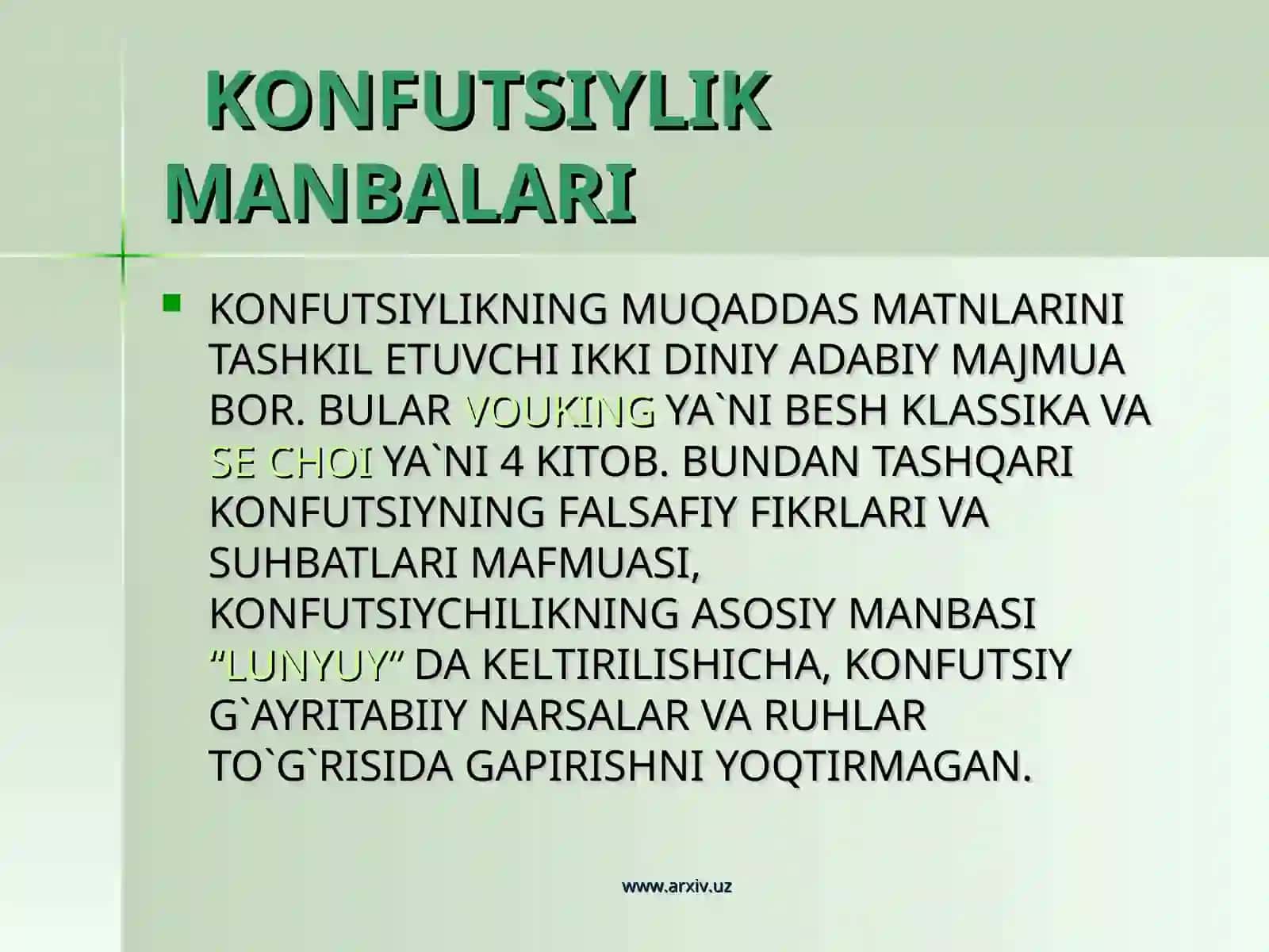 KONFUTSIYCHILIKDINI 4