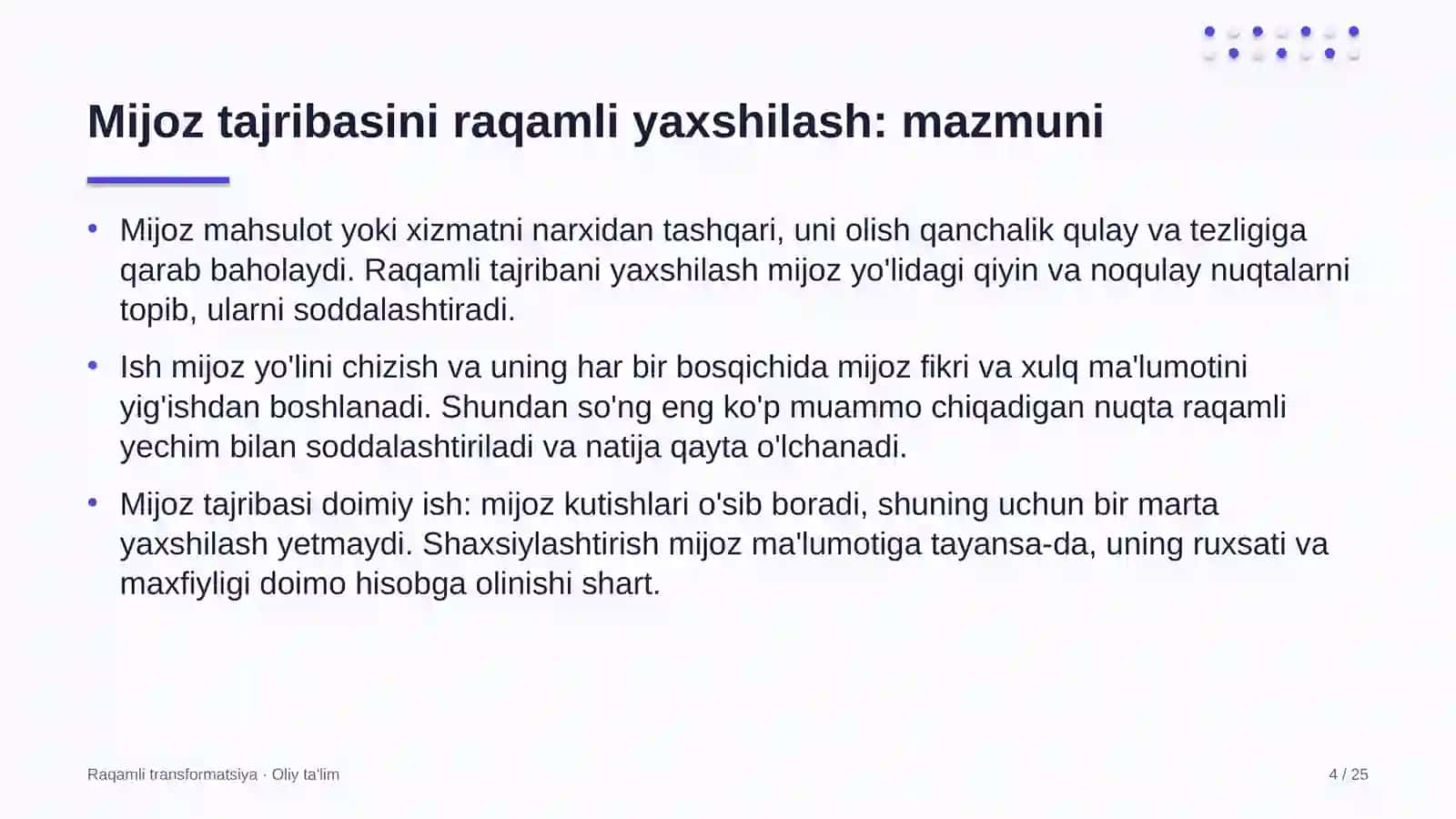Mijoz tajribasini raqamli yaxshilash: mohiyati 4