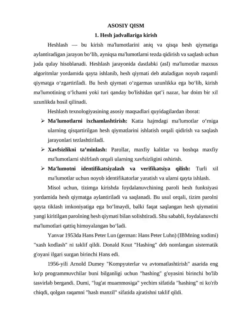 Hesh jadvallari va funksiyalari 4