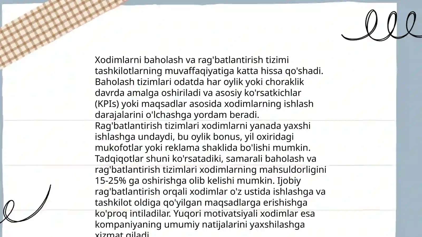 Xodimlar faoliyatiga doir hujjatlardan namunalar tayyorlash 4