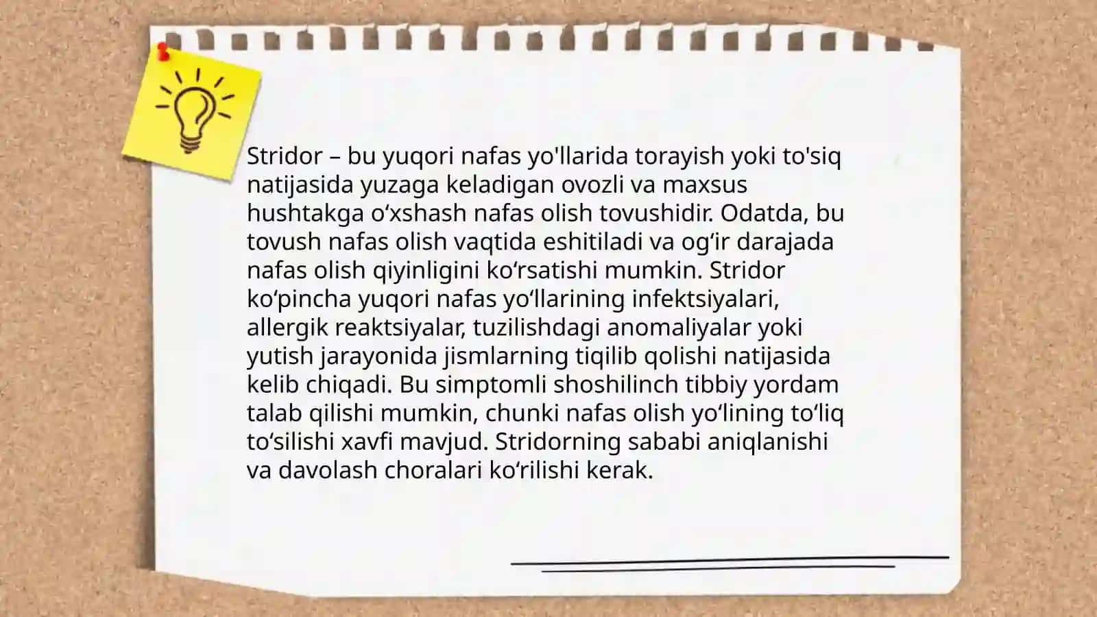 Nojo'ya nafas shovqinlari. Ularning tavsifi, kelib chiqishi va sabablari 4