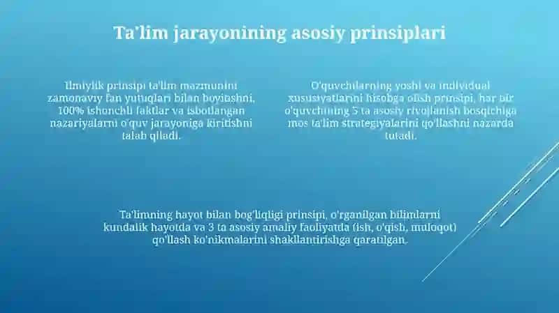 Ta'lim jarayonining mohiyati, mazmuni, tarbiyat amoyillari va metodlari 4