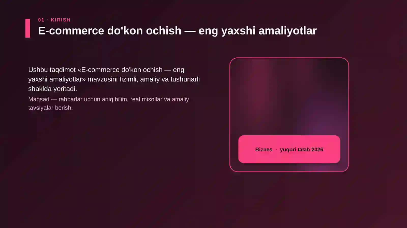 E-commerce do'kon ochish — eng yaxshi amaliyotlar 4