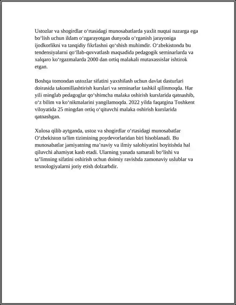 Ustoz va shogird orasidagi munosabatlar 4