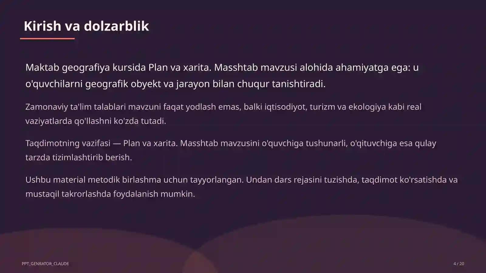Plan va xarita. Masshtab (5-sinf) 4
