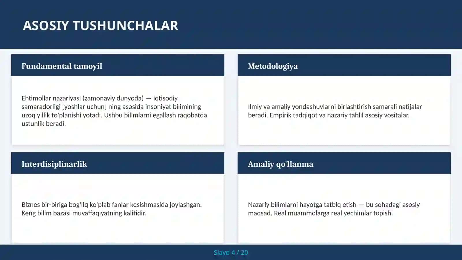 Ehtimollar nazariyasi (zamonaviy dunyoda) — iqtisodiy samaradorligi [yoshlar uchun] 4
