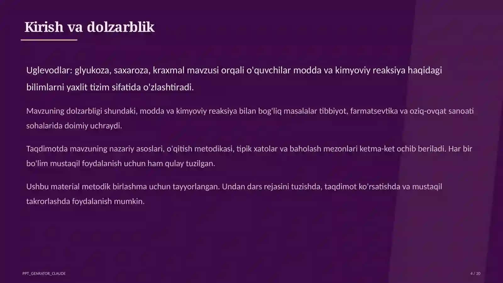 Uglevodlar: glyukoza, saxaroza, kraxmal (11-sinf) 4