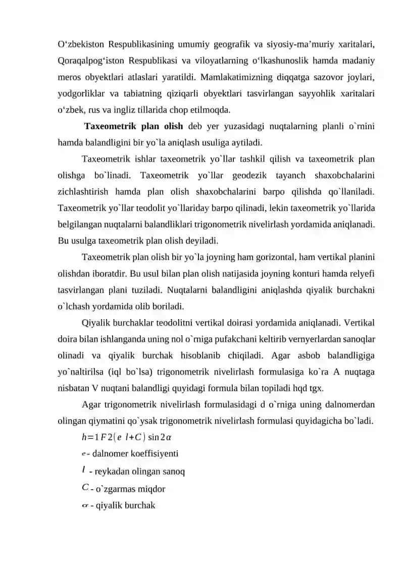 Elektron Taxeometrlar Bilan Bog'liq Masalalar 4