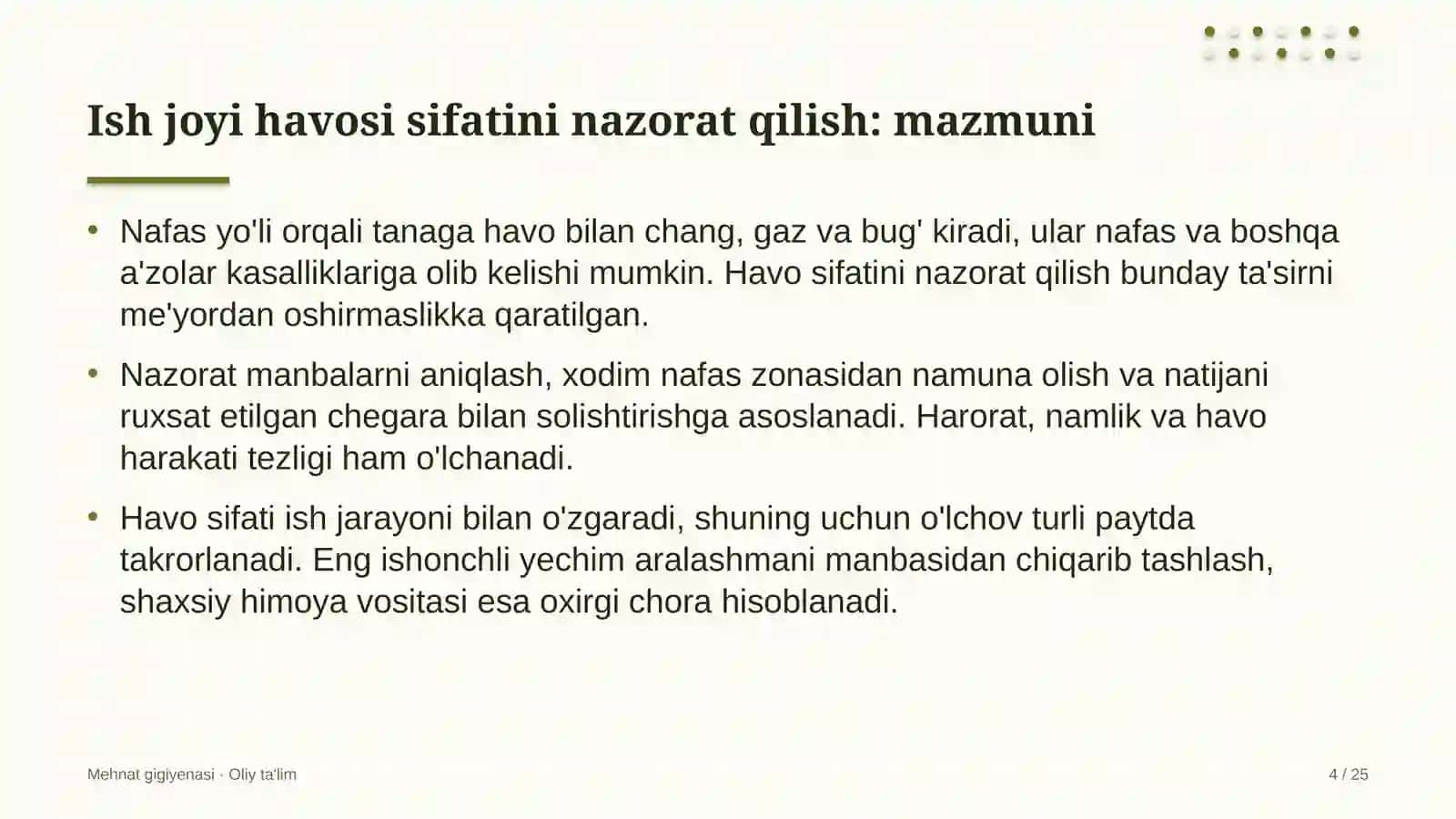 Klining kompaniyalarida ish joyi havosini sifat jihatidan nazorat qilish 4