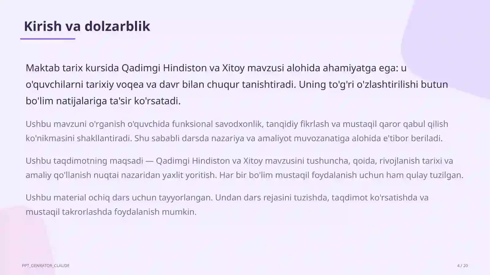 Qadimgi Hindiston va Xitoy (6-sinf) 4
