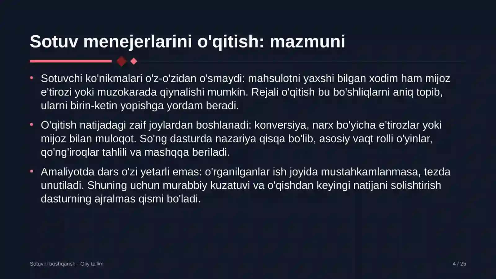 Blogerlik faoliyatida sotuv menejerlarini o'qitish 4