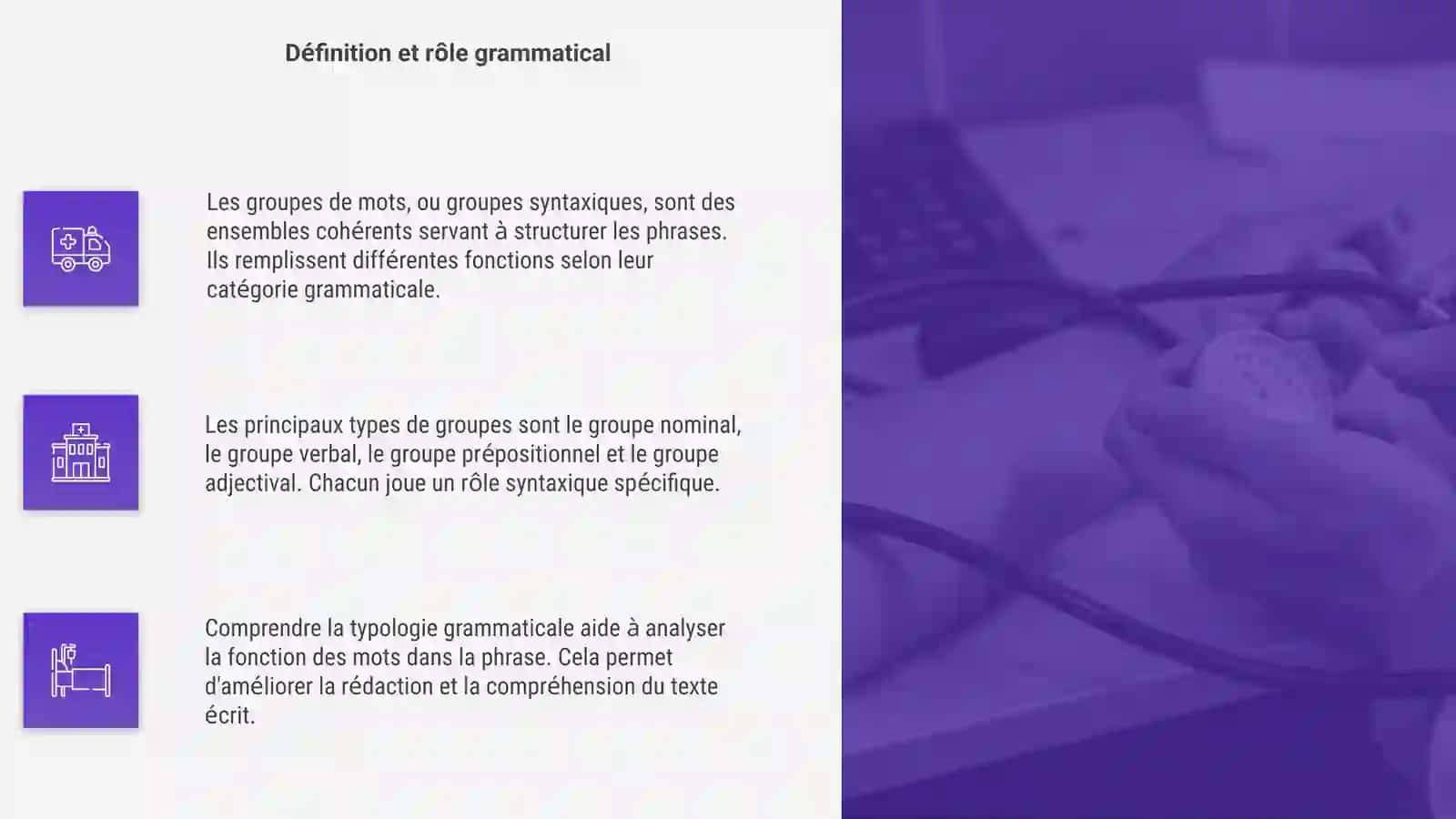 Classification des groupes de mots 4