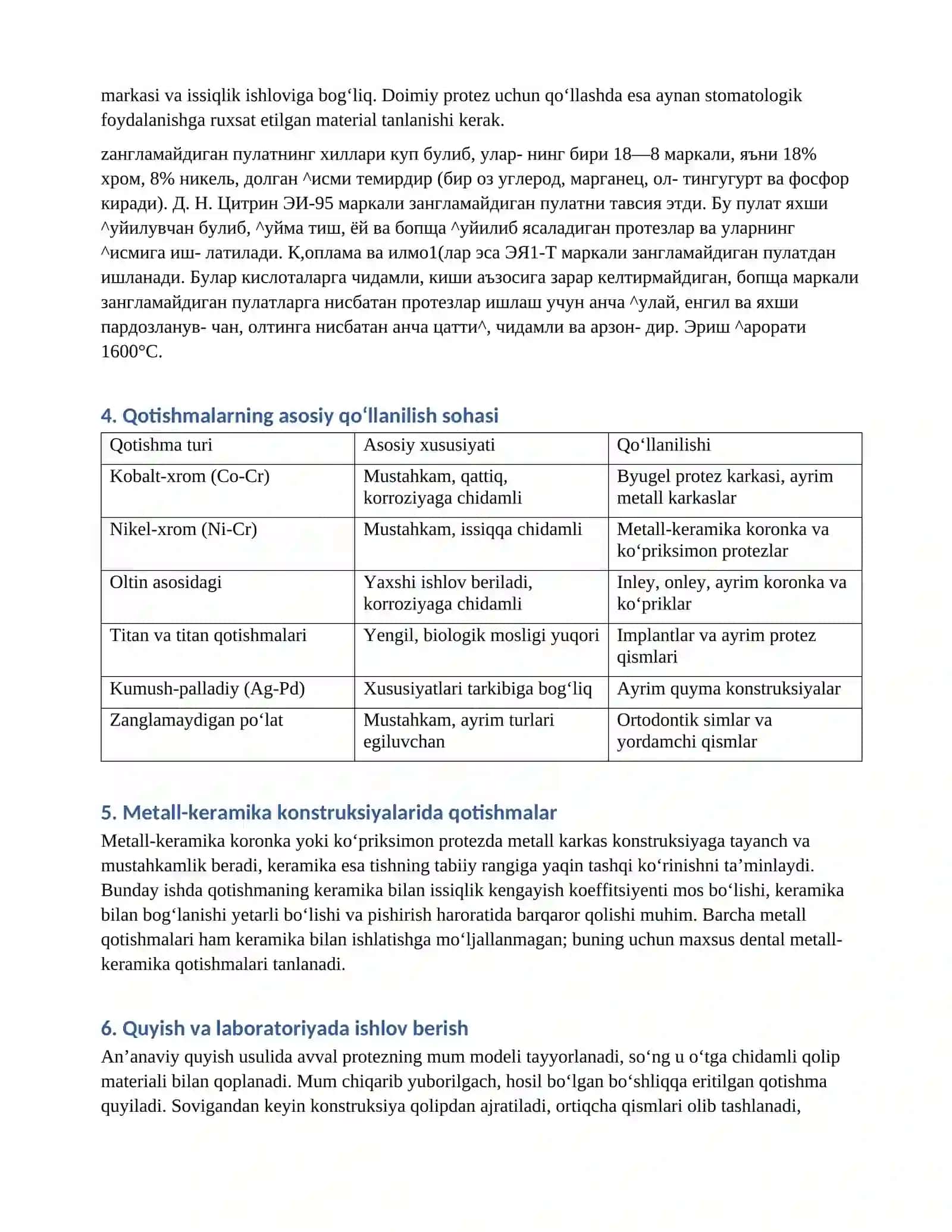 ORTOPEDIK STOMATOLOGIYADA ISHLATILADIGAN METALL QOTISHMALARI 4