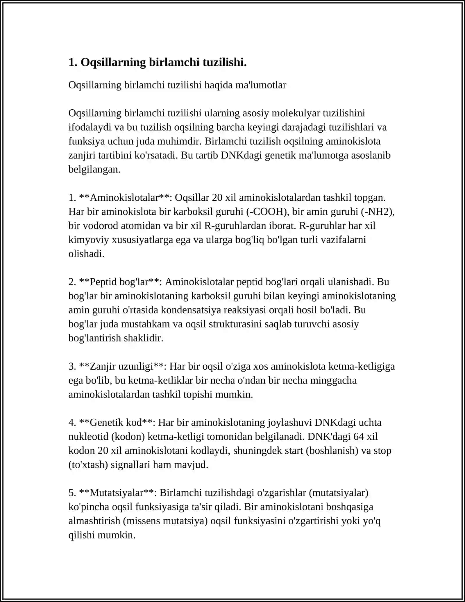 OQSILLARNING FIZIK-KIMYOVIY XOSSALARI. OQSILLARNI O’RGANISHDA FIZIK- KIMYOVIY USUL VA USLUBIYATLAR 4