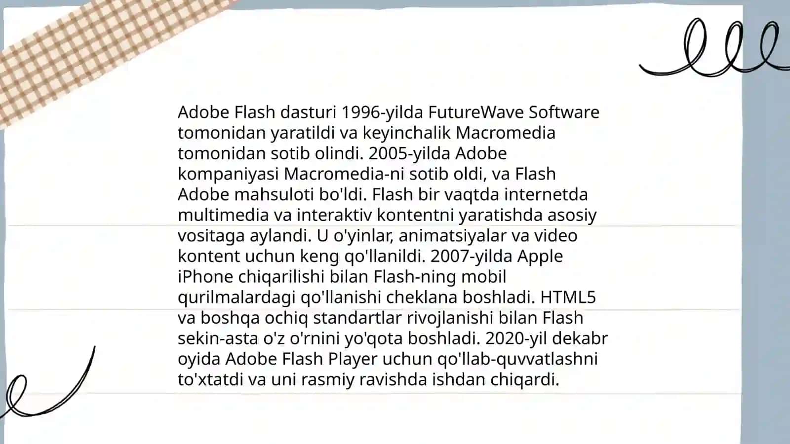 Adobe Flash dasturi haqida 4
