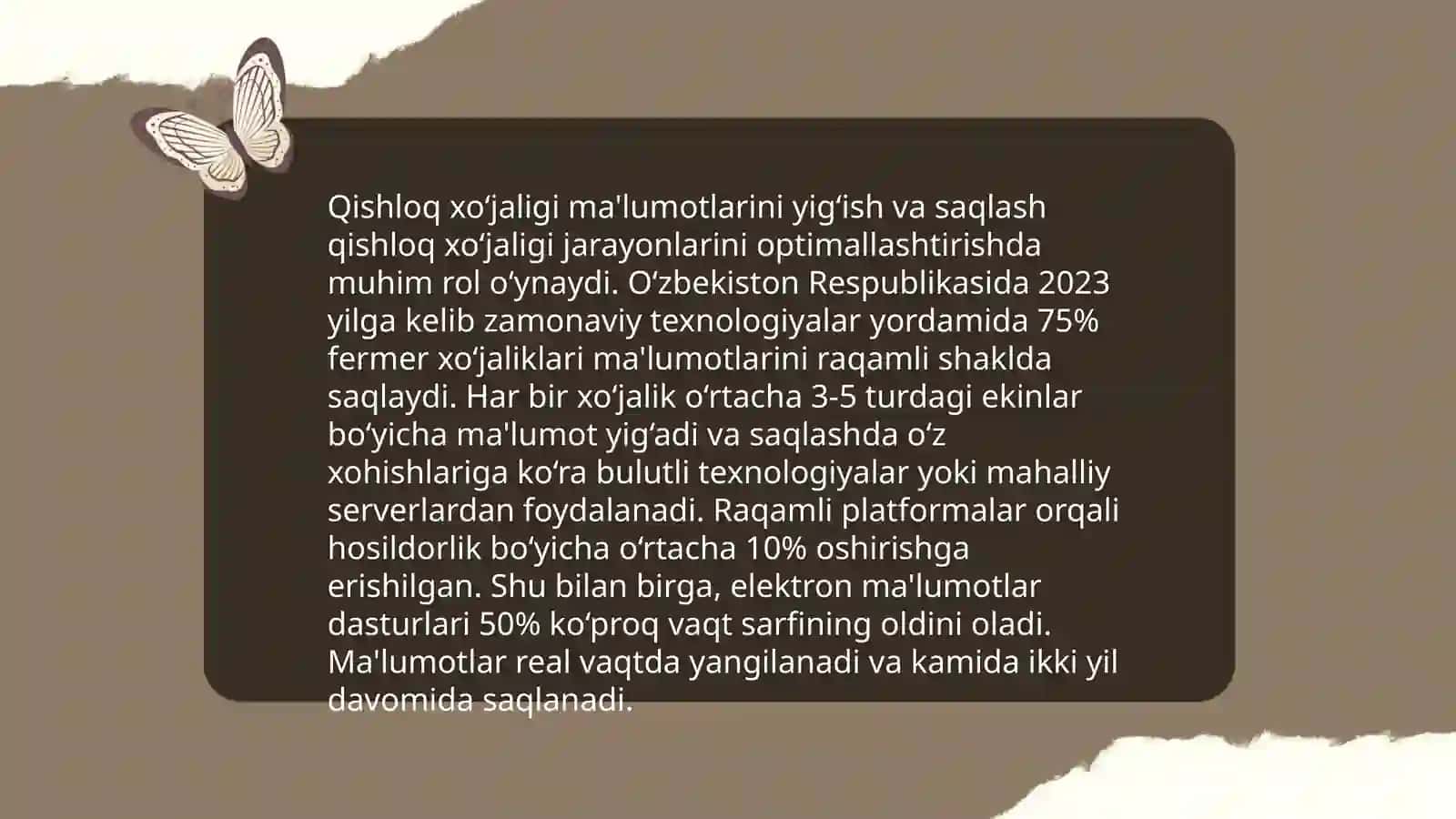 Qishloq xoʻjaligida maʼlumotlar bazasini boshqarish tizimlari 4