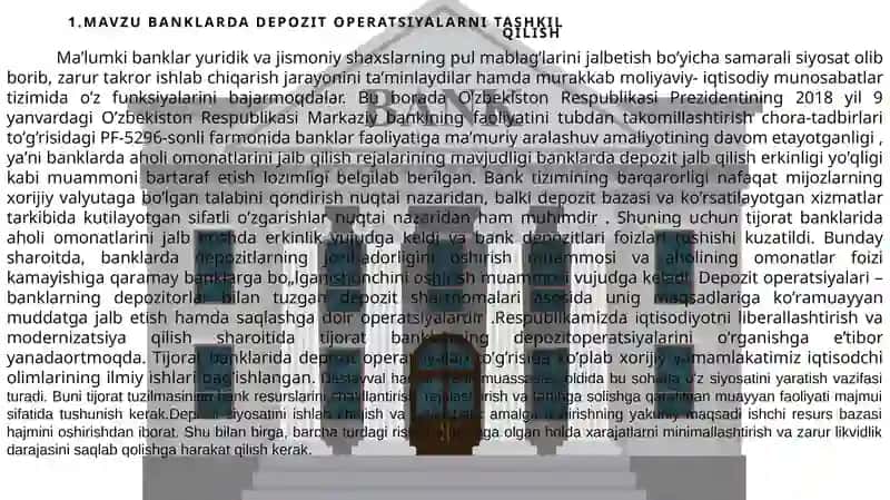 Banklarda Depozit operatsiyalarni tashkil qilish 4