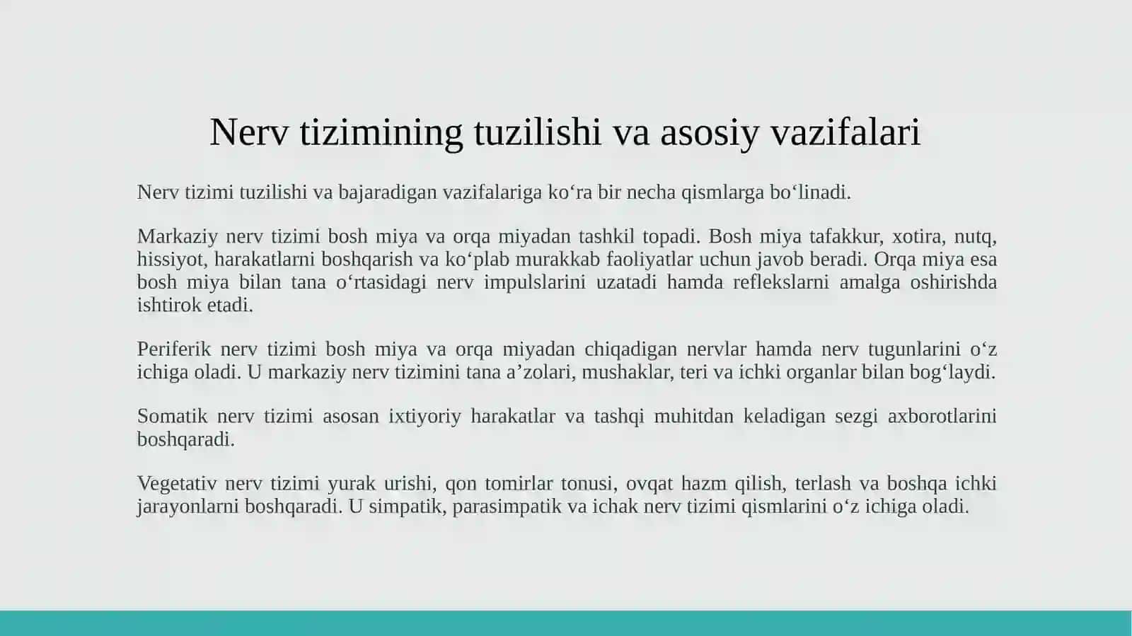 NERV TIZIMI PATAFIZIOLOGIYASI 4