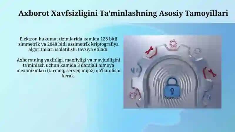 Elektron Hukumat Tizimida Axborot Xavfsizligini Ta'minlash 4
