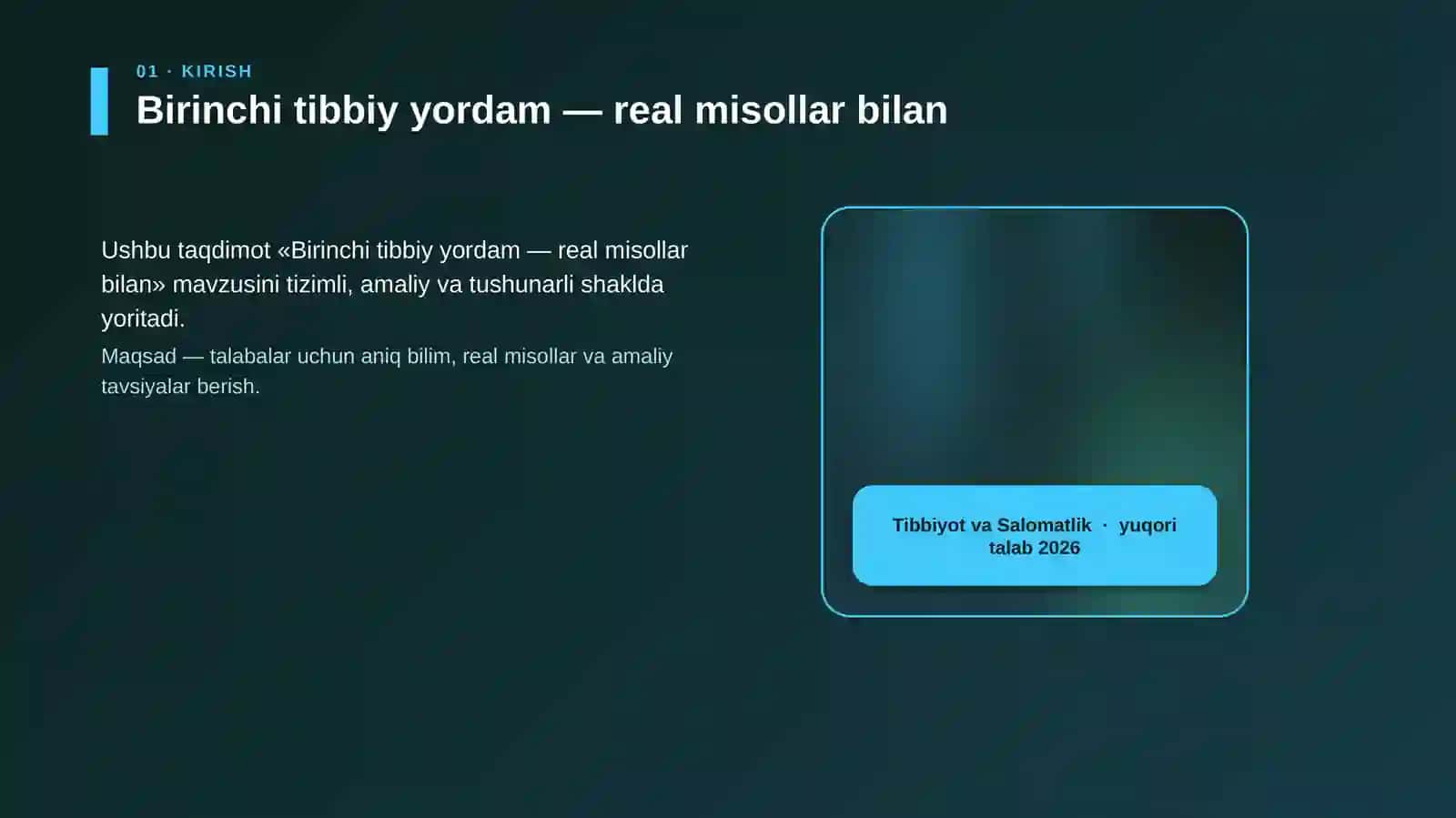 Birinchi tibbiy yordam — real misollar bilan 4