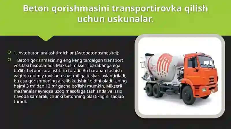 Beton qorishma sinovlari fanidan mustaqil ishi 4