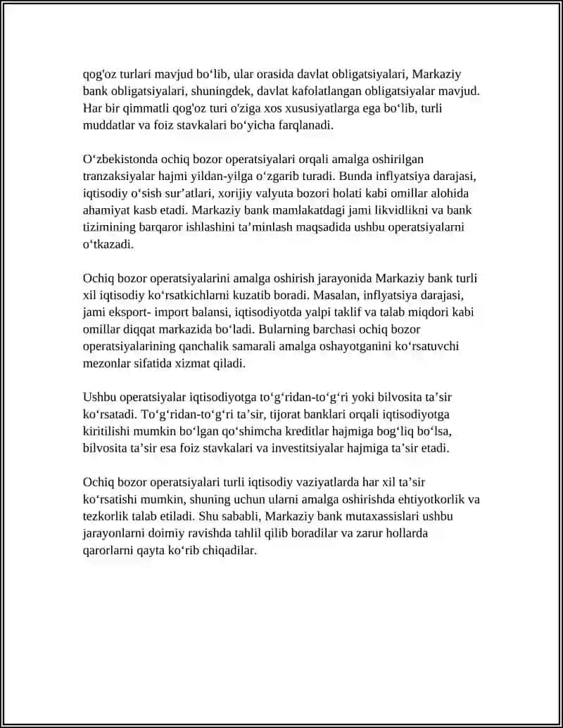 Ochiq bozor operatsiyalari 4