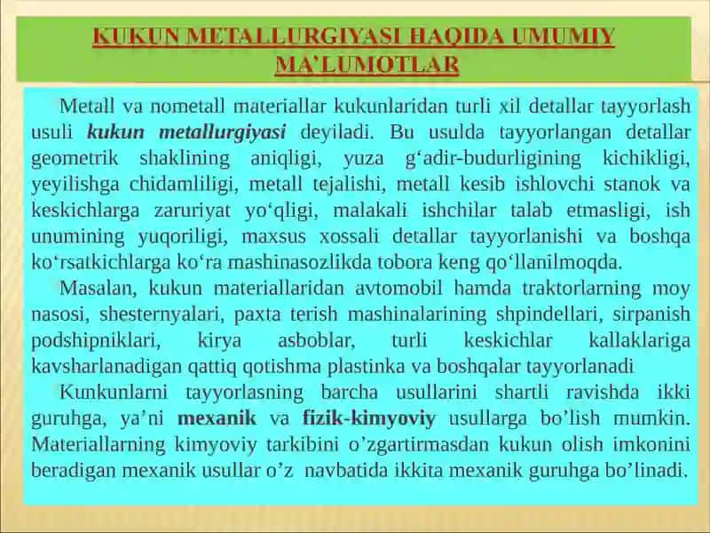 Kukun metallurgiyasi 4
