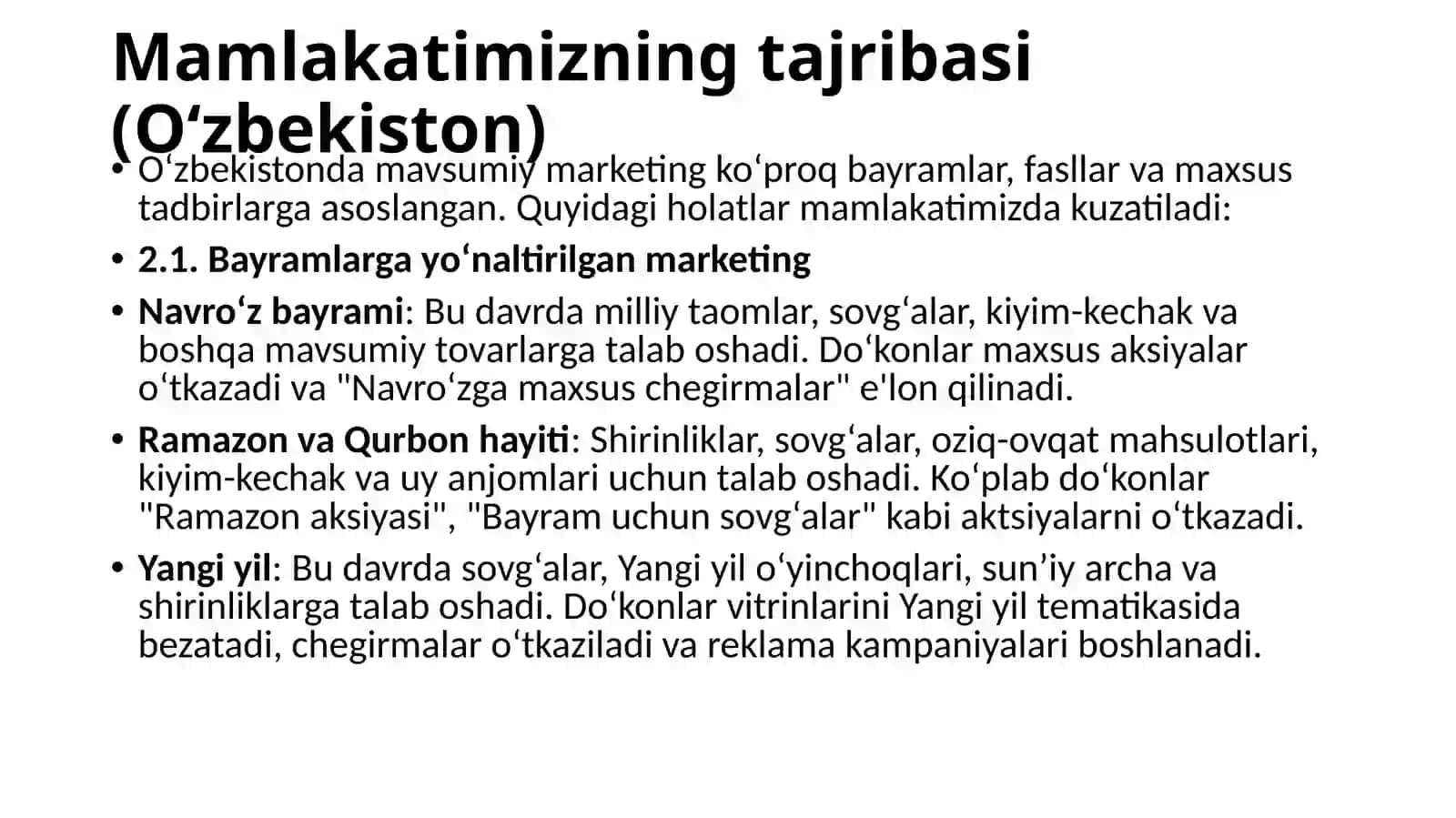 Merchandayzingda mavsumiy marketing va sotuv strategiyalari 4