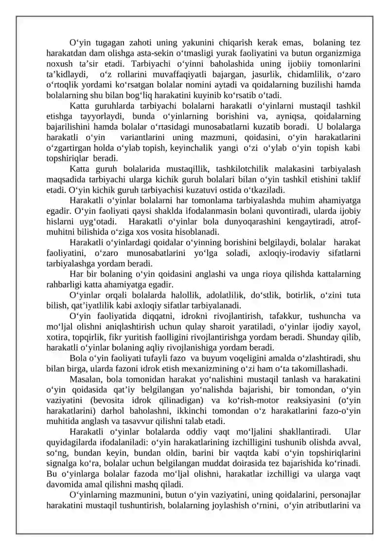 "Bolalar jismoniy tarbiyasi nazariyasi va texnologiyasi" 4