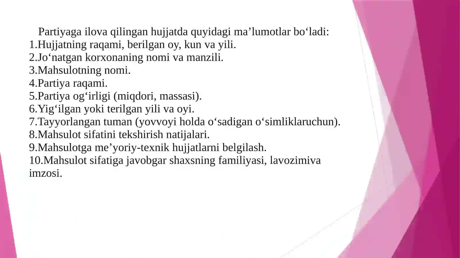 Dorivor o‘simlik xom ashyosini me’yoriy xujjatlar asosida qabul qilish va tahlil uchun xom ashyo namunasini olish qoidalari. 4