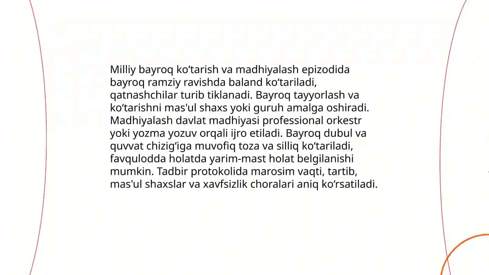 Ochilish marosimi va rasmiy kirish so‘zlari 4