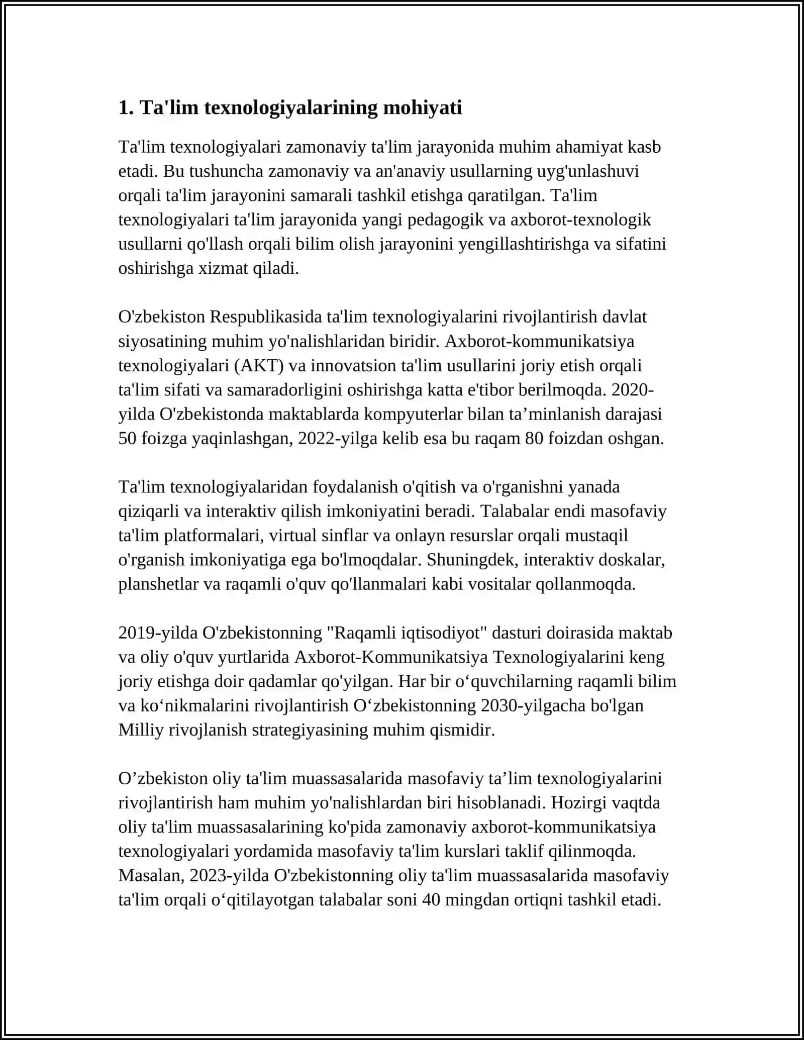 PEDAGOGIK TEXNALOGIYALAR TALIM JARAYONINI HARAKATLANTIRUVCHI KUCH SIFATIDA 4