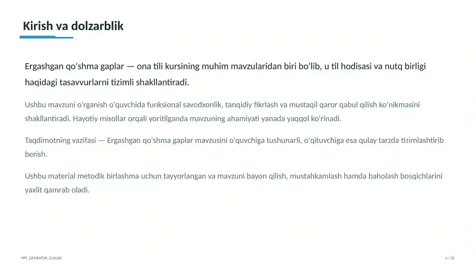 Ergashgan qo'shma gaplar (9-sinf) 4