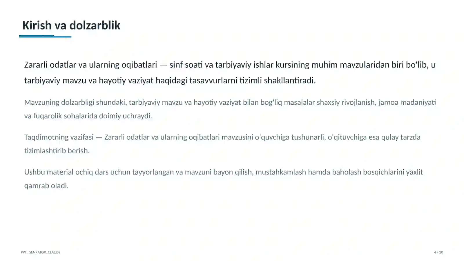 Zararli odatlar va ularning oqibatlari 4