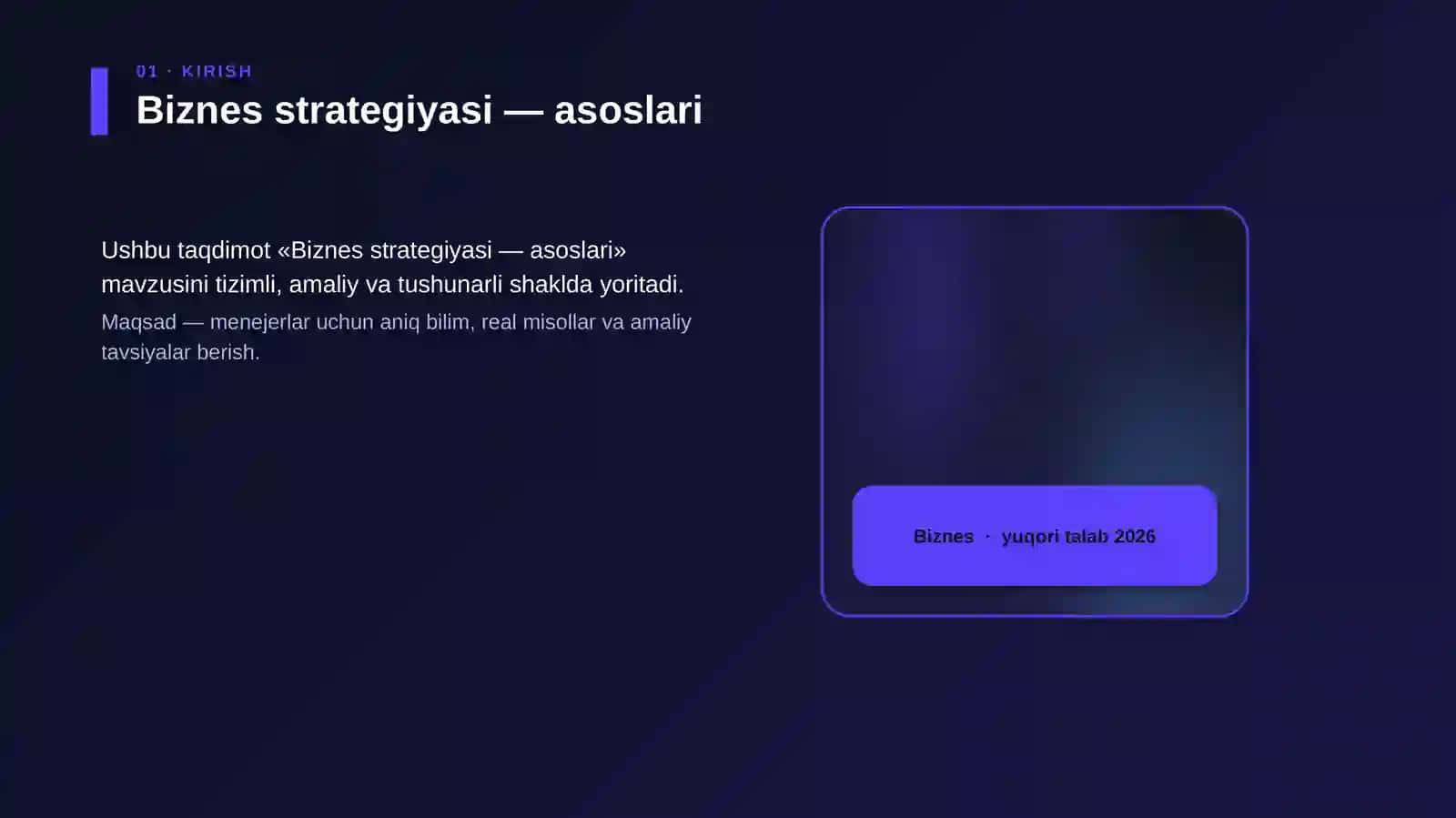 Biznes strategiyasi — asoslari 4