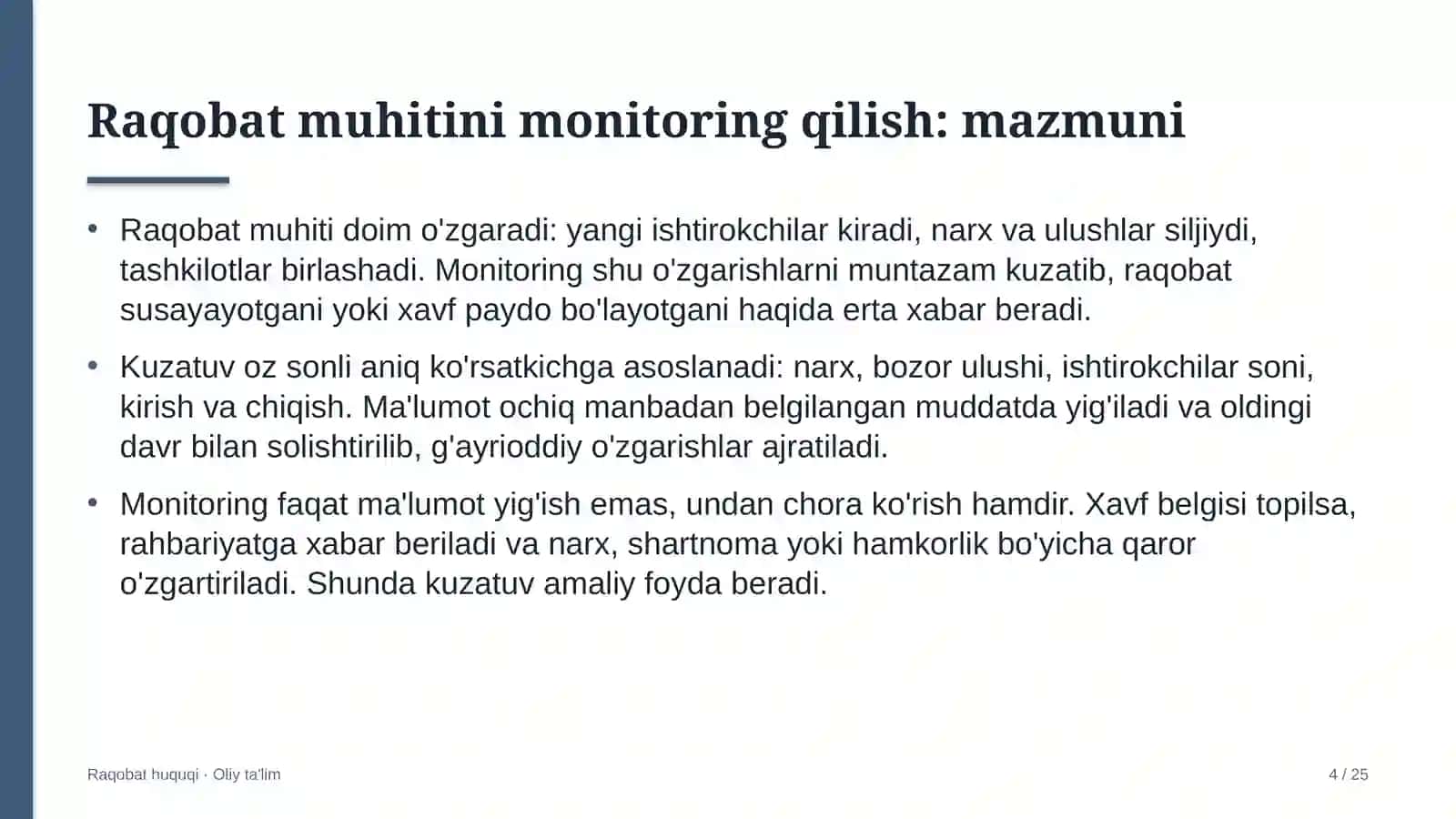 Kir yuvish xizmatida raqobat muhitini monitoring qilish 4