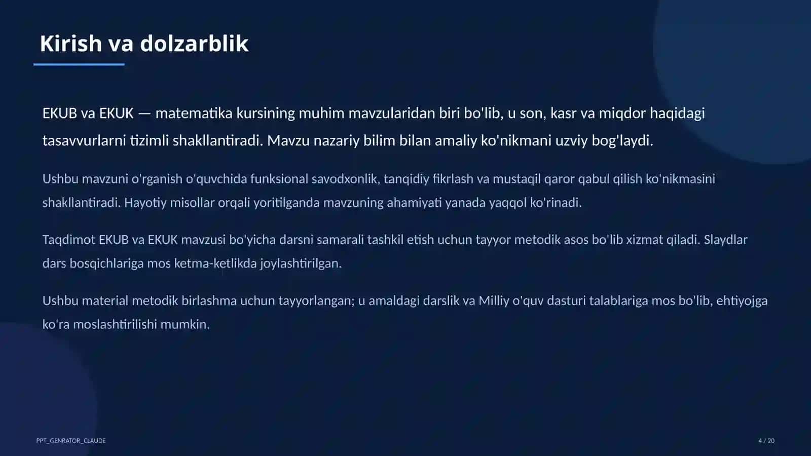 EKUB va EKUK (5-sinf) 4