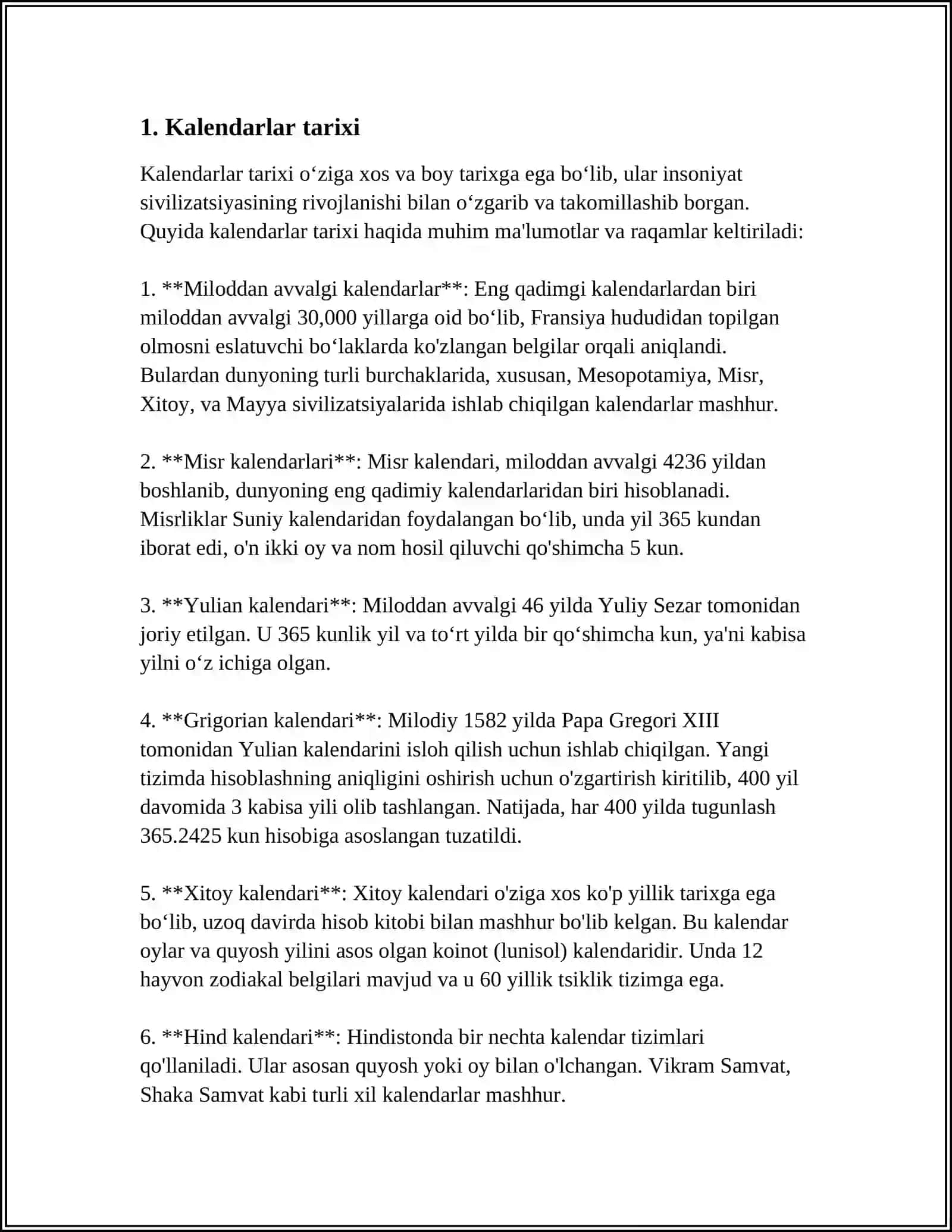 KALENDARLAR. OY VA QUYOSH HIJRIY KALENDARLARINING TUZILISHI VA XATOLIKLARINI TOPIB O‘RGANISH. MUCHAL HAQIDA TUSHUNCHA 4