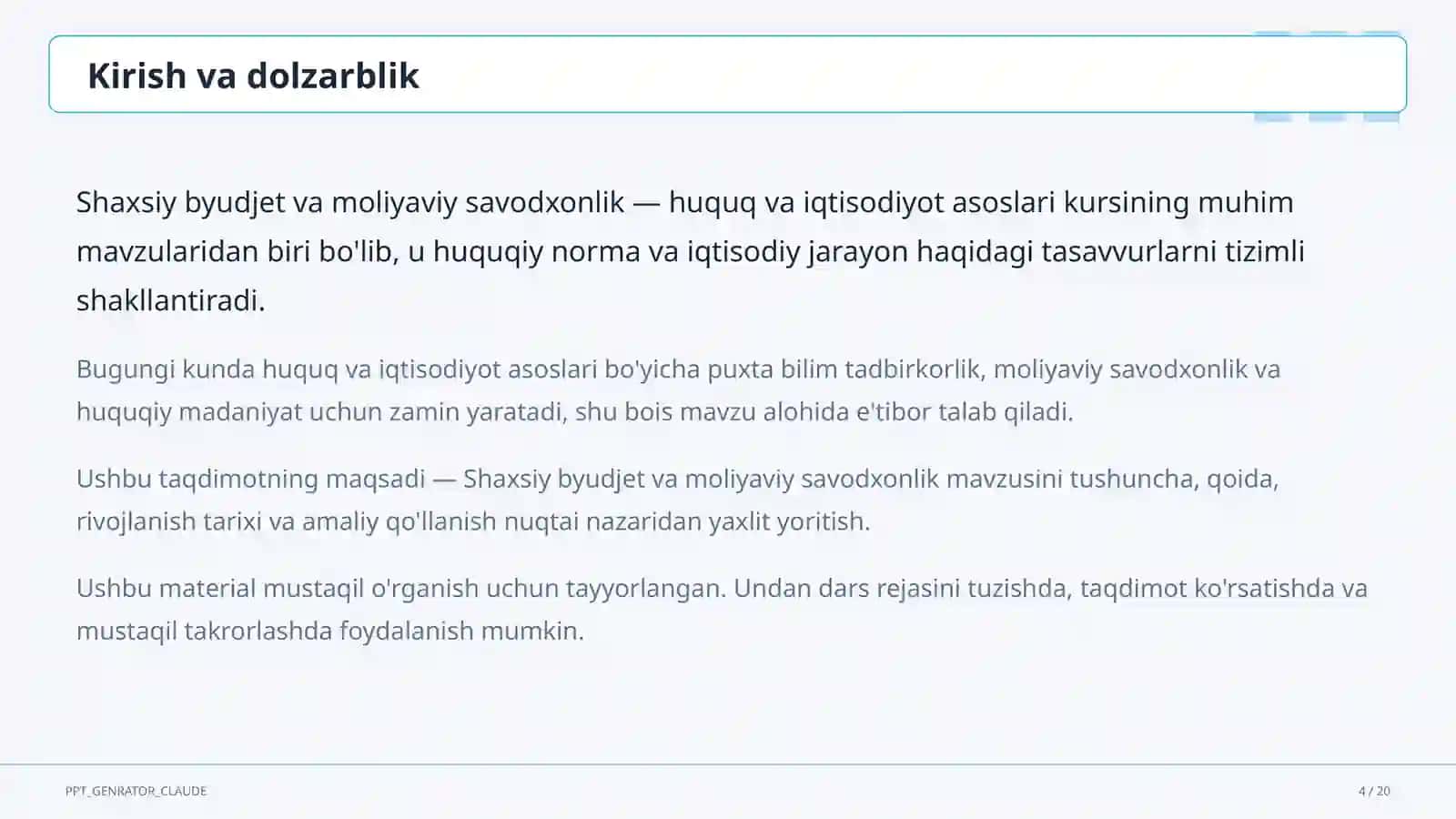 Huquq va iqtisodiyot asoslari (9–11) 4