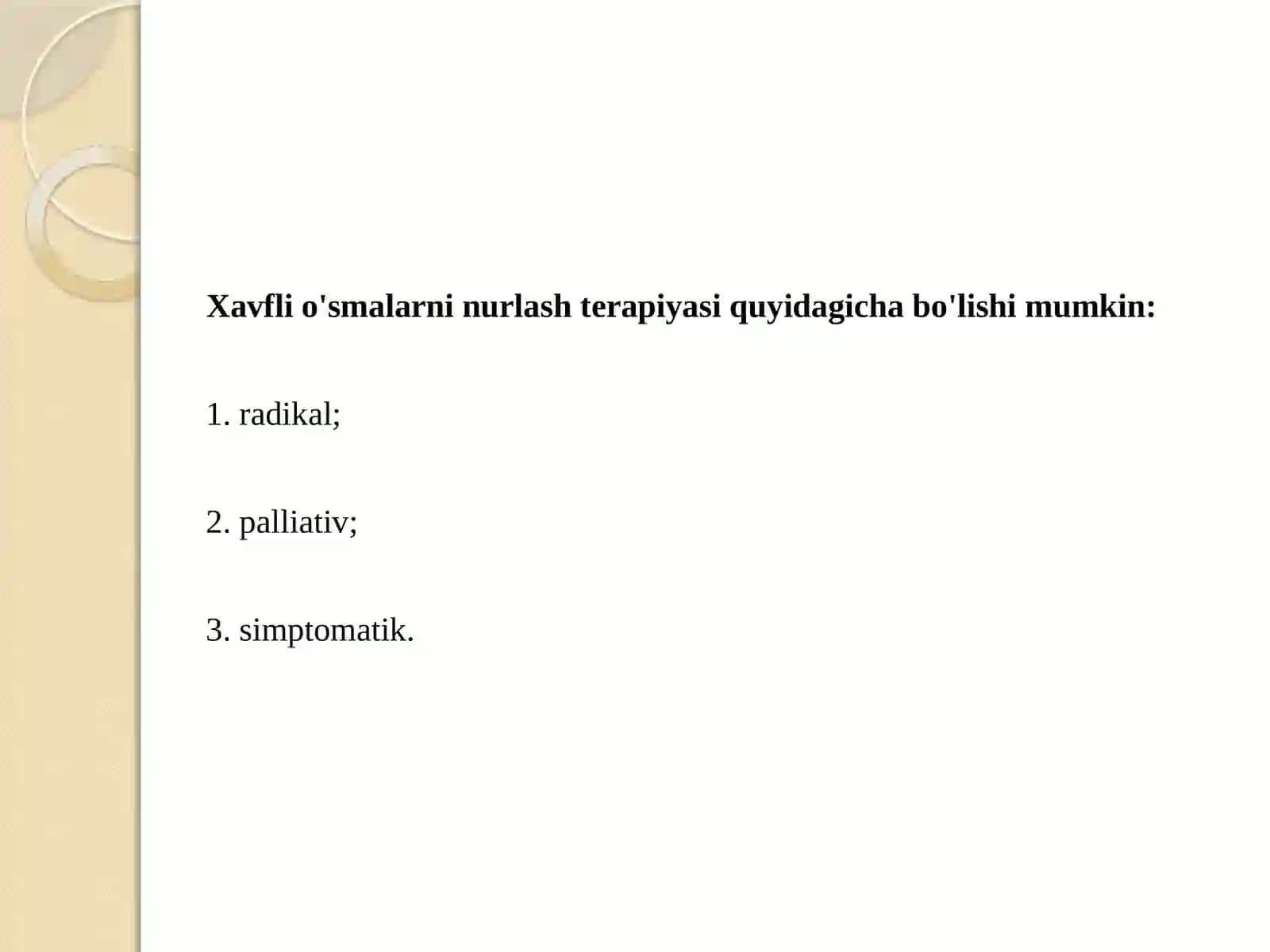 O'smalarni nur bilan davolash (radioterapiya) 4