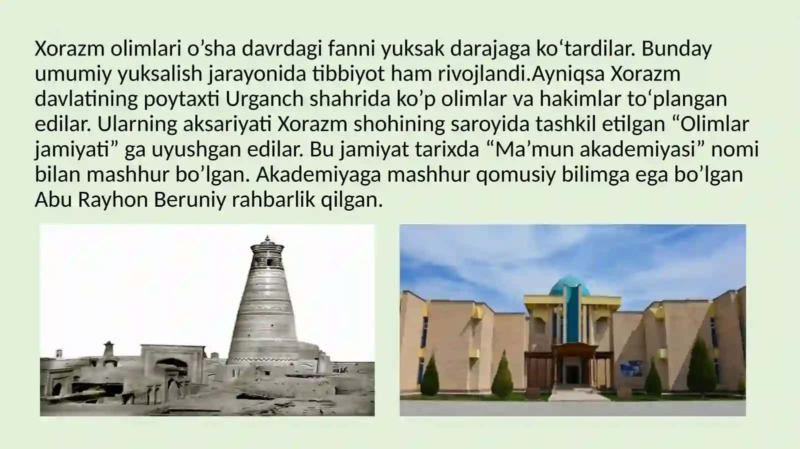 Tibbiyotning rivojlanishi Xorazmshohlar davrida 4