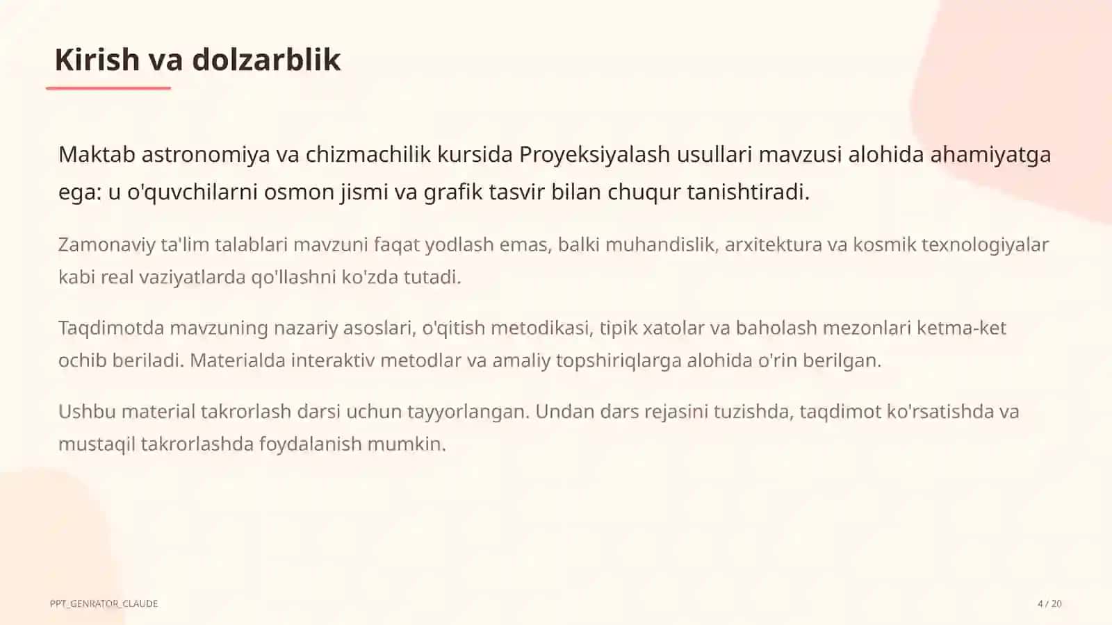 Proyeksiyalash usullari (8-sinf) 4