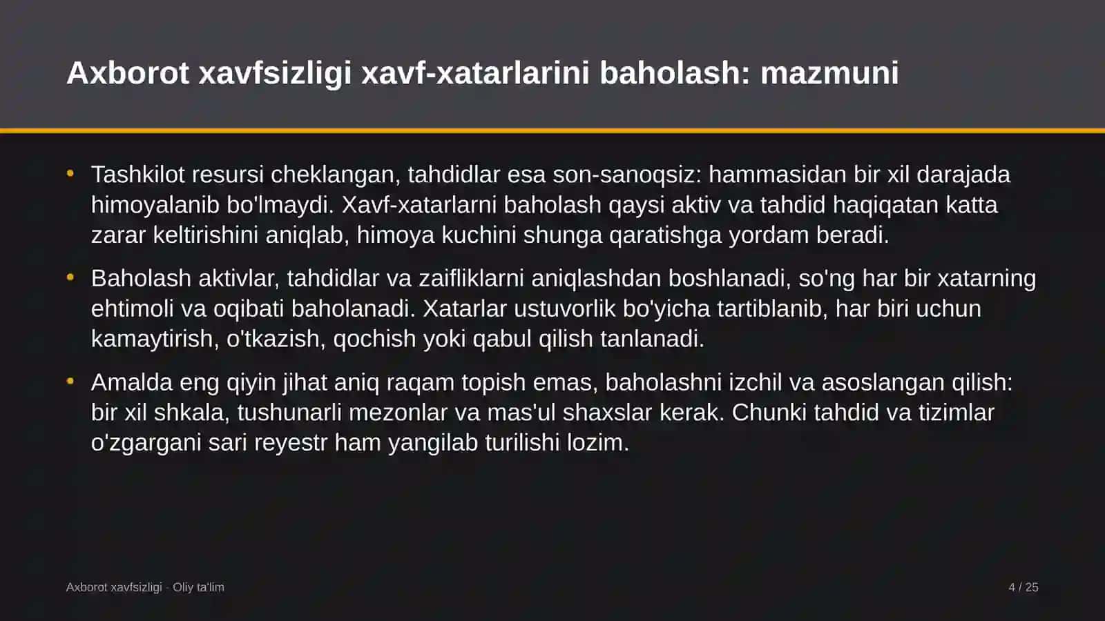 arxitektura byurolarida axborot xavfsizligi xavf xatarlarini baholash 8392 4